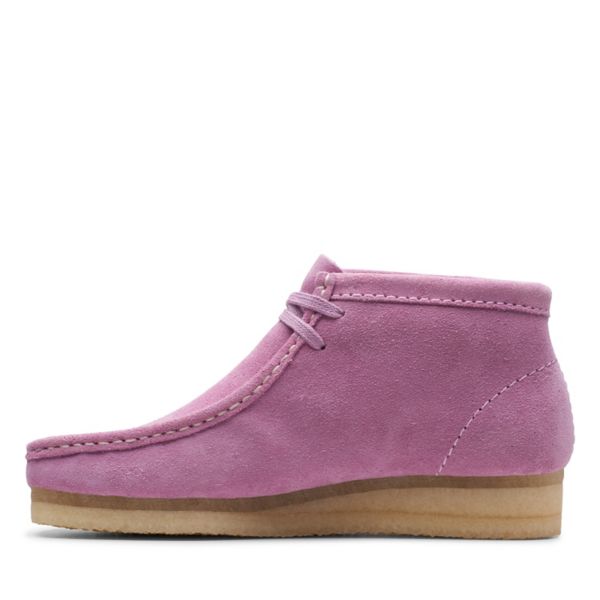 Clarks Womens Wallabee Boot Ankle Boots Lavender | UK-1025793